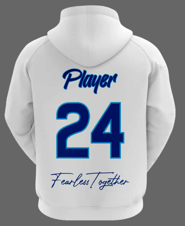 Cancer Crusher Fearless Together Hoodie - White