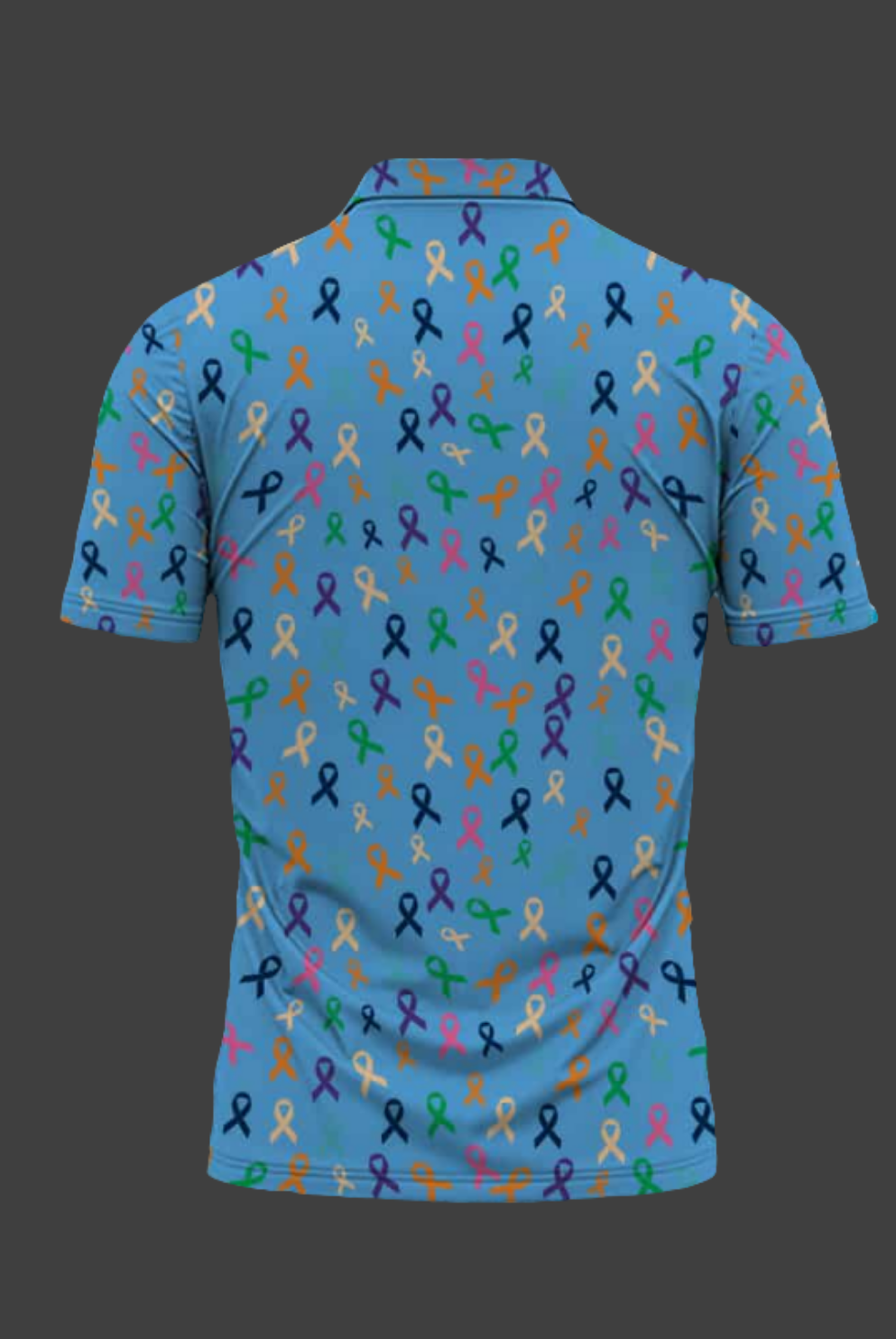 Cancer Crushers Ribbon Polo - Blue
