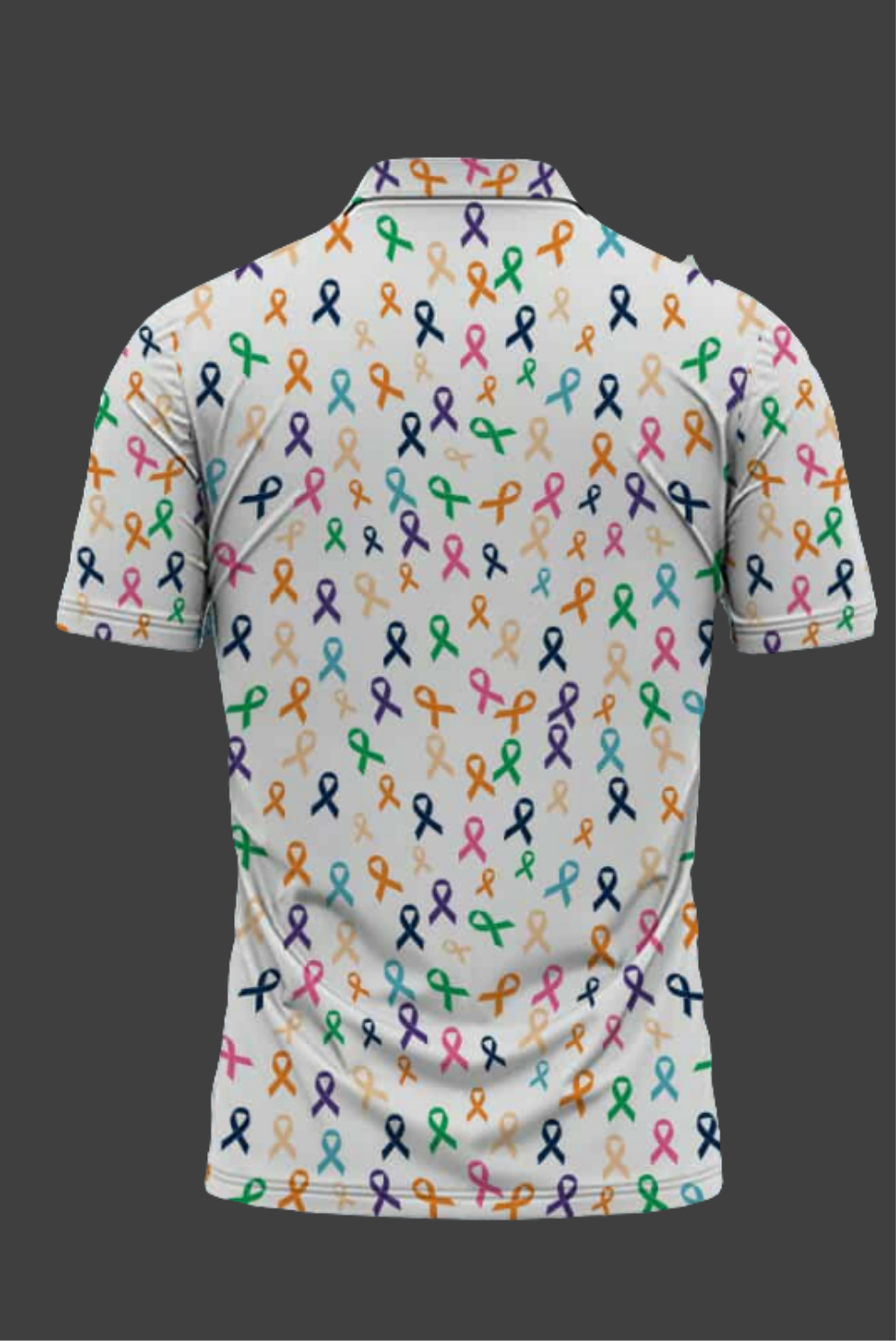 Cancer Crushers Ribbon Polo - White