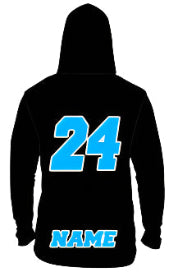 Black Logo Lightweight Hoodie - back view