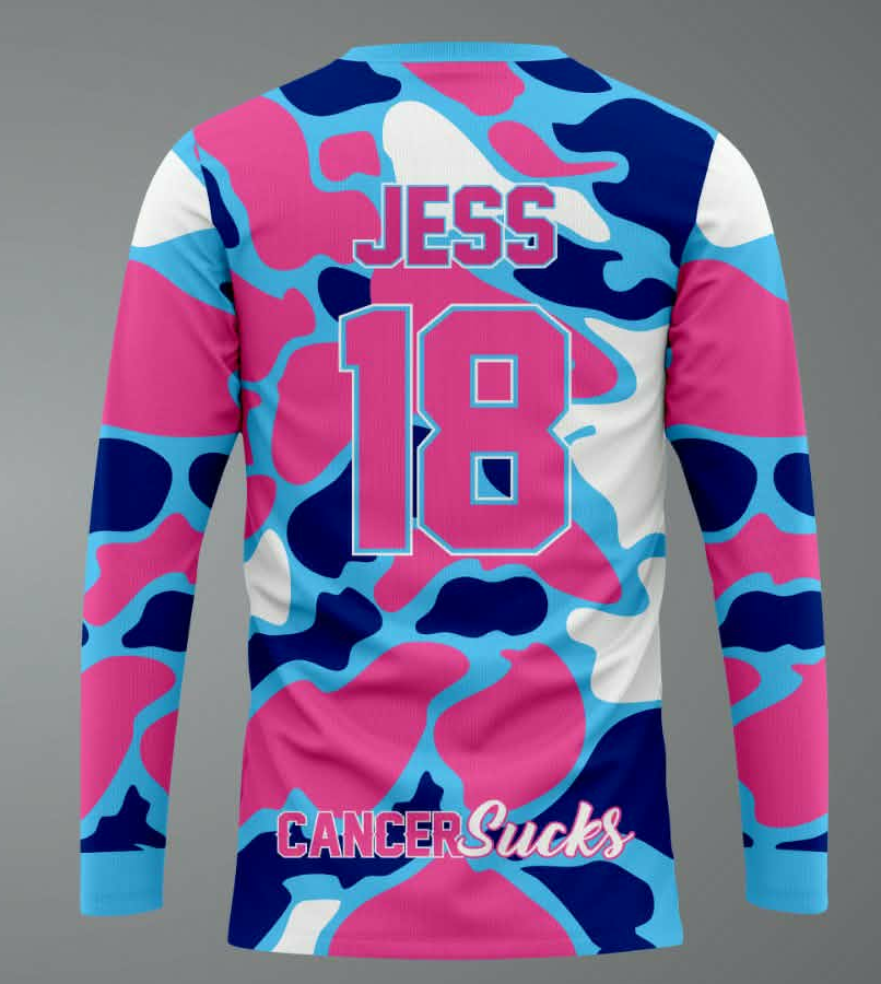 JCC Long Sleeve Jersey - Pink/White Camo