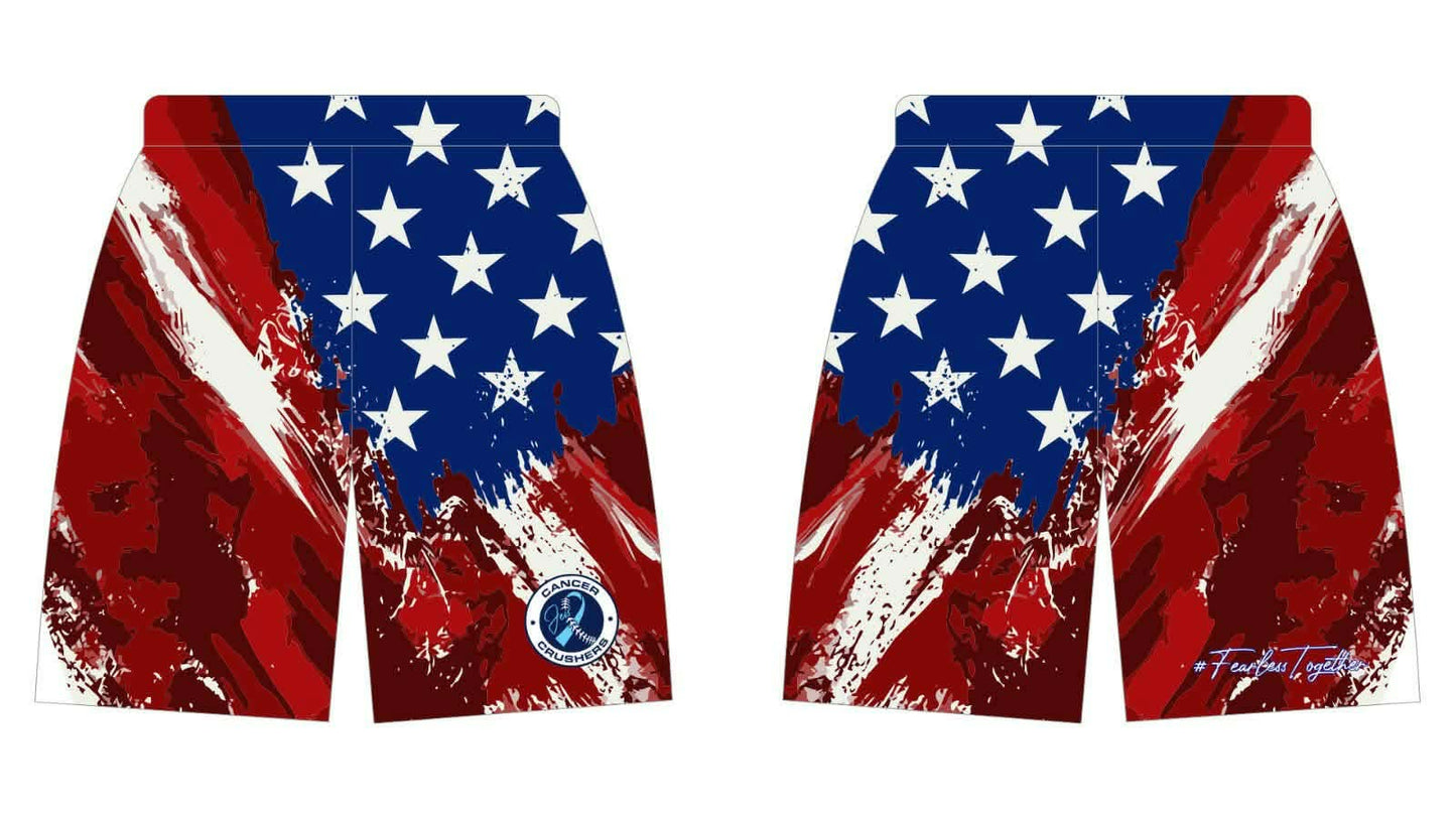 JCC Patriotic Swim Trunks (Red)