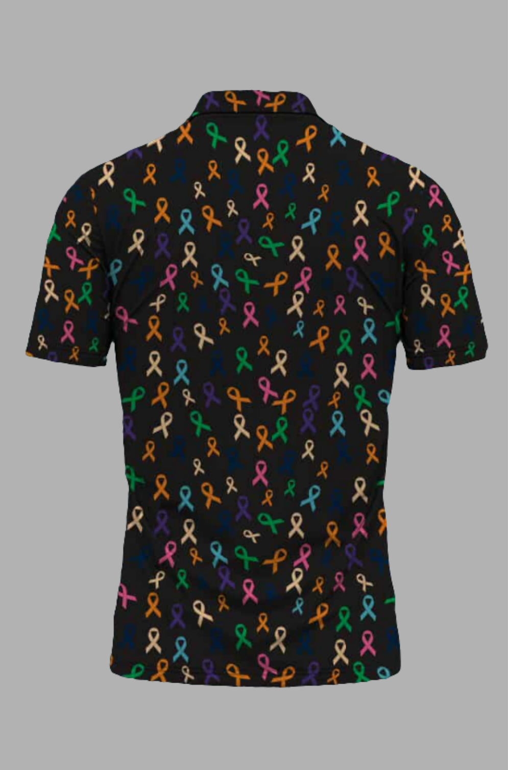 Cancer Crushers Ribbon Polo - Black