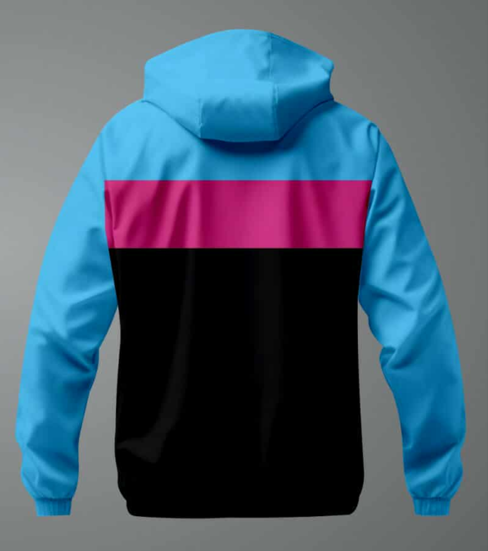 Cancer Crusher Windbreaker/Rain Jacket (Blue)