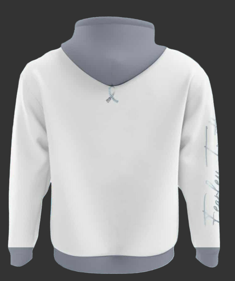 Cancer Crushers Chrome Logo Hoodie - White