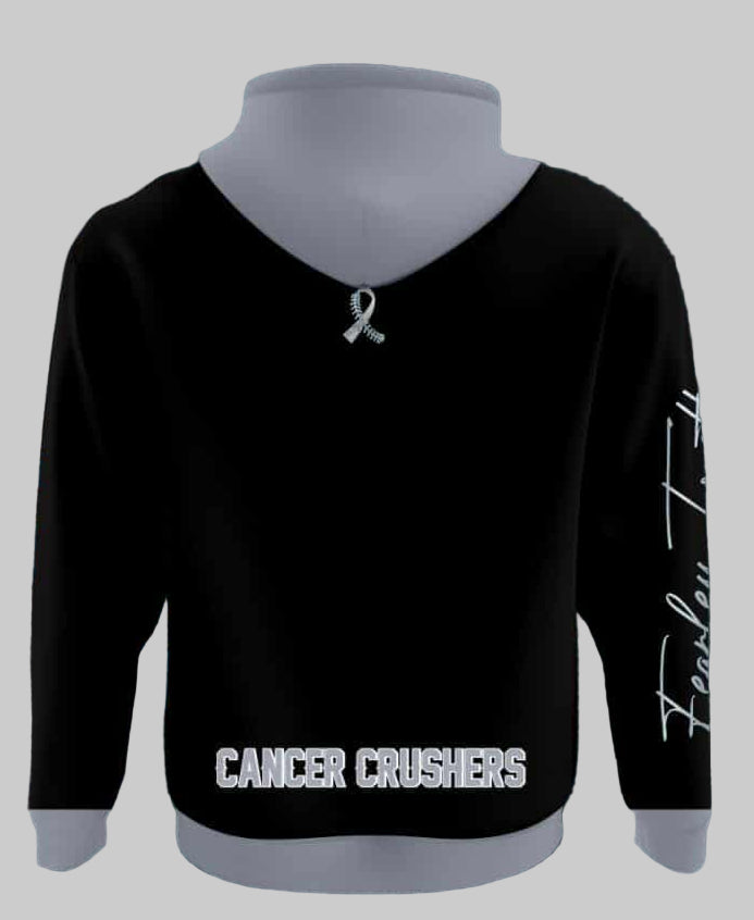 Cancer Crushers Chrome Logo Hoodie - Black