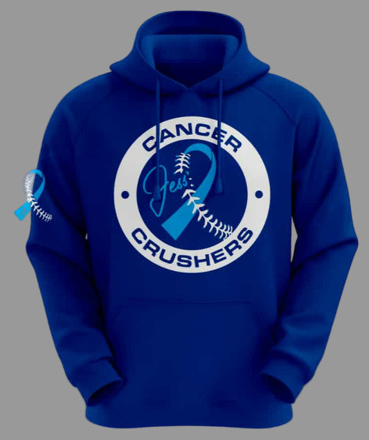 Cancer Crusher Fearless Together Hoodie - Blue