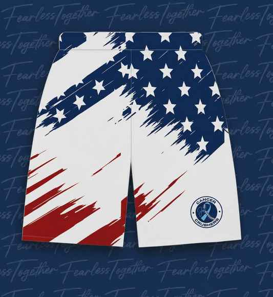 JCC Patriotic Swim Trunks (White)
