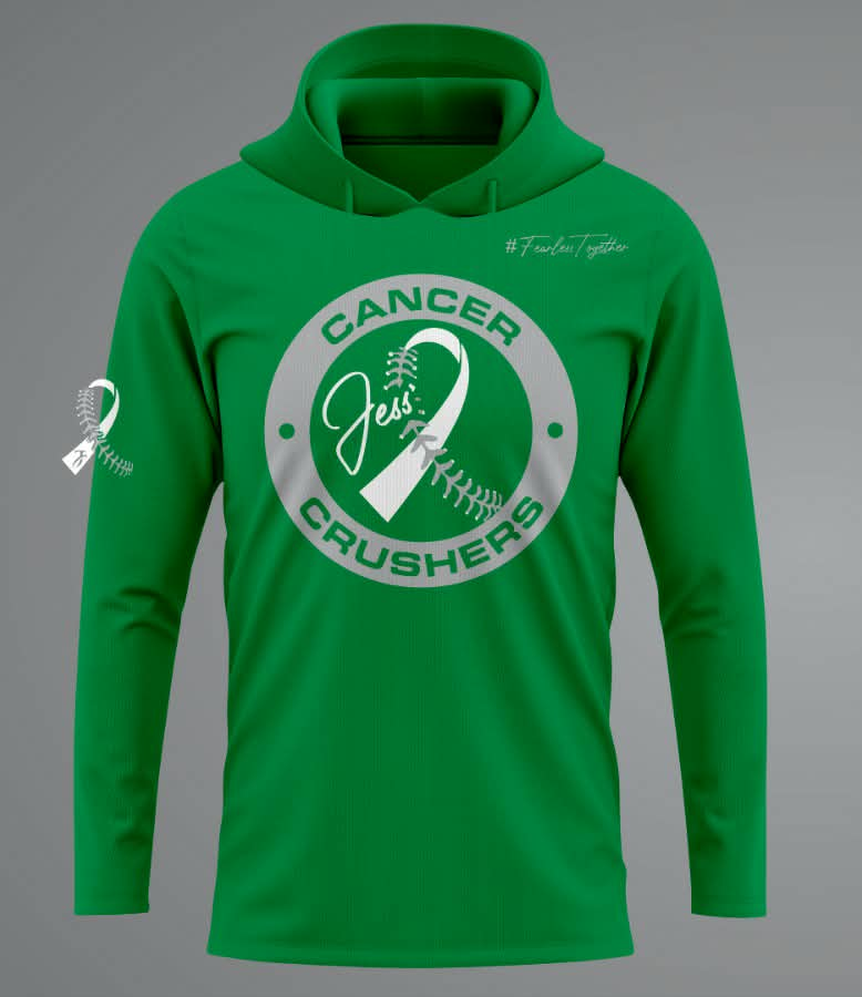 Cancer Crusher Logo Hoodie - Green Custom