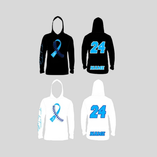 Ribbon Logo Lightweight Hoodie, Custom (Various Colors)
