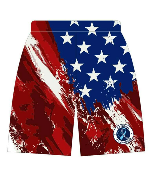 JCC Patriotic Swim Trunks (Red)
