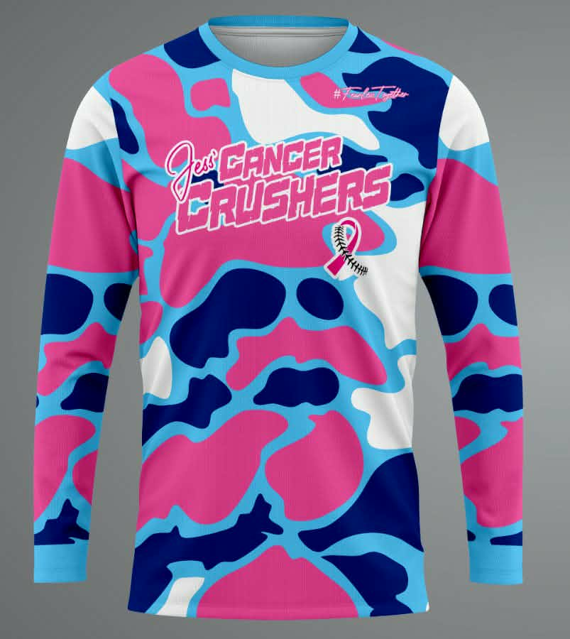JCC Long Sleeve Jersey - Pink/White Camo