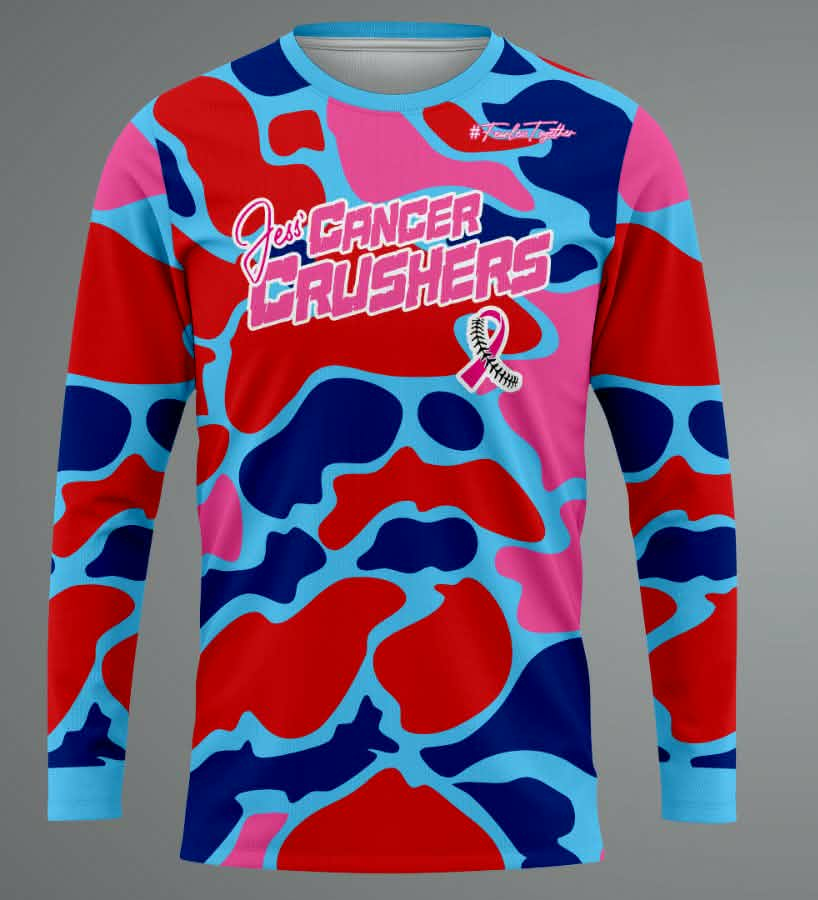 JCC Long Sleeve Jersey - Pink/Red Camo