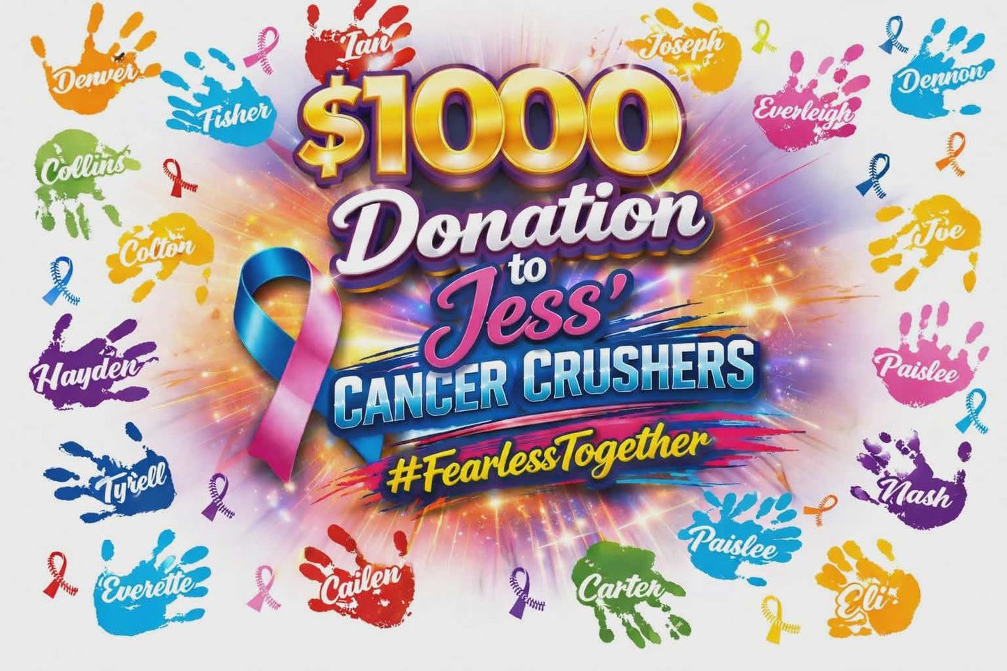 $1,000 Donation to Jess' Cancer Crushers