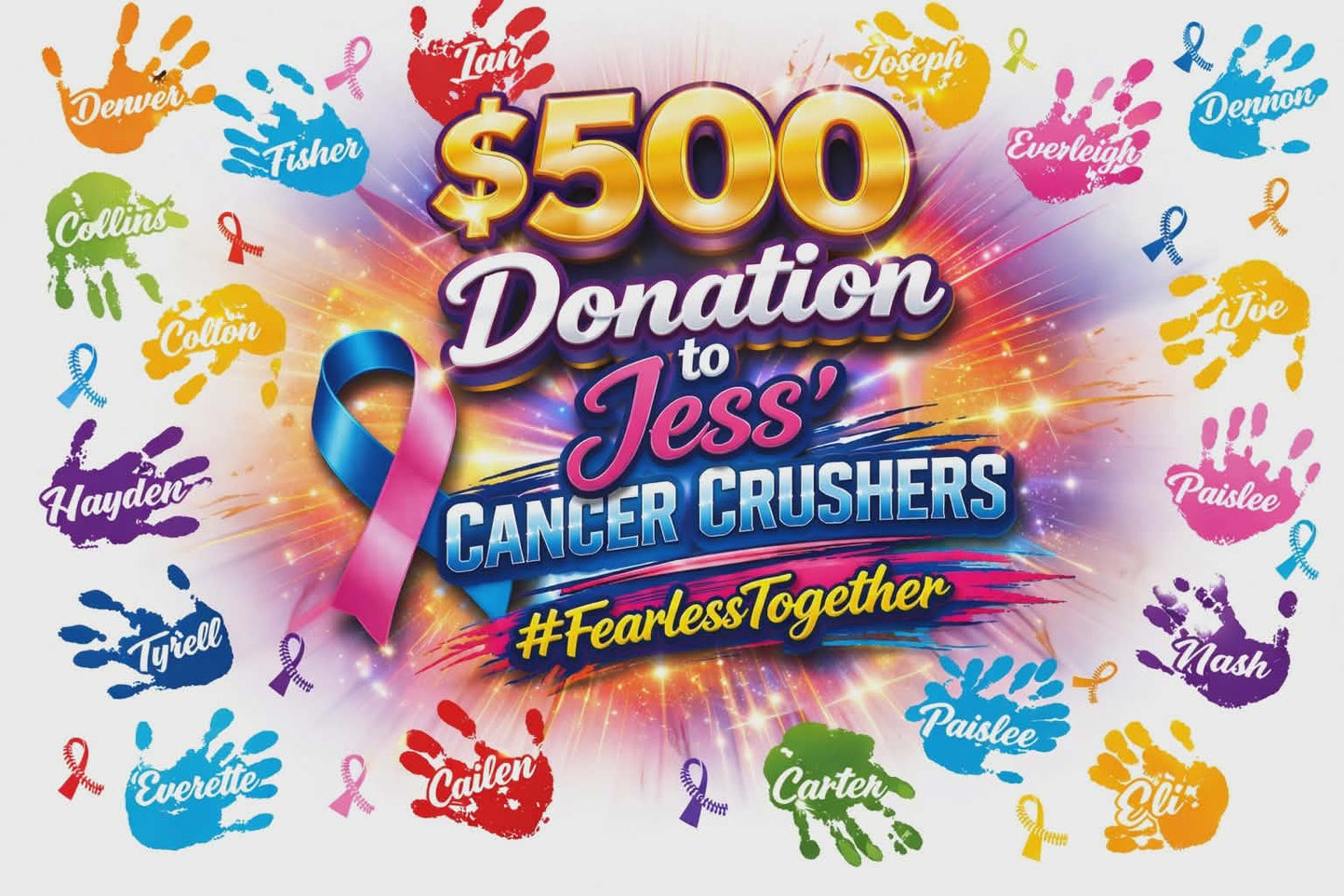 $500 Donation to Jess' Cancer Crushers